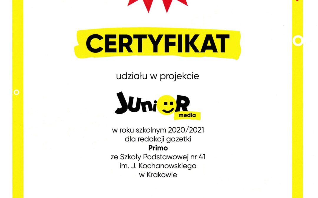 Drugi certyfikat od Polska Press Grupy dla redakcji „Primo”