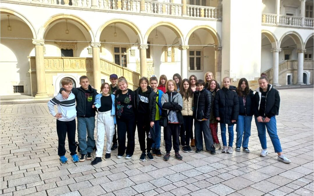 Klasa 7a w Zamku Królewskim na Wawelu. Zdjęcia